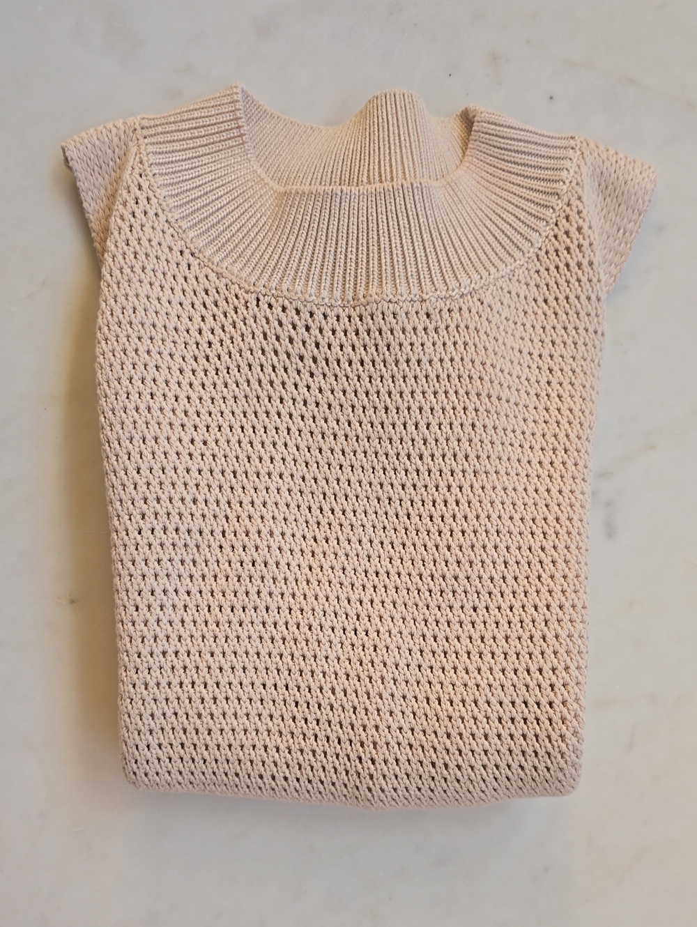 NWT Commense Cream Open Knit Sweater Vest Size Medium - Picture 12 of 14